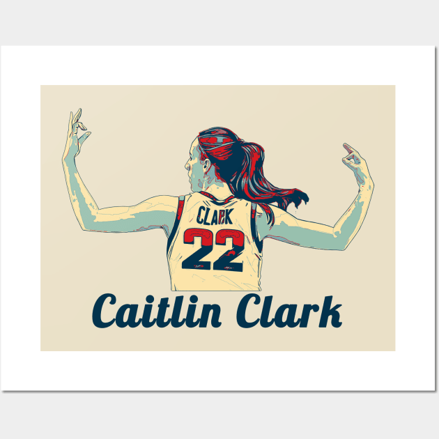 Caitlin Clark Retro Wall Art by clownescape